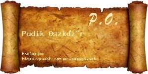 Pudik Oszkár névjegykártya